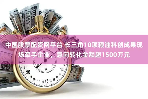 中国股票配资网平台 长三角10项粮油科创成果现场牵手企业，意向转化金额超1500万元